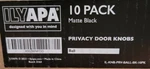Ilyapa Privacy Door Knob For Bed/bath - Ball, Matte Black 10 Pack. Fixed Price $89.99.