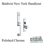 Baldwin New York Handleset Mortise Trim Single Cylinder Polished Chrome. Fixed Price $459.95.
