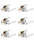 Mengico 6 Pack Privacy Door Handle, Satin Nickel Interior Knobs For Bed .... Fixed Price $96.27.
