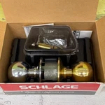 Schlage Lock Company F40 605/625 Orbit Privacy Knob Polished Brass/chrome. Fixed Price $34.99.