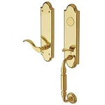 Baldwin 85350003RFD Manchester Polished Brass Right-handed Full-dummy Handlese. Fixed Price $568.00.