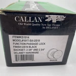 Callan Door Knob Unkeyed Self Guiding Screws Passage Interior Flat Ball Metal. Fixed Price $19.00.