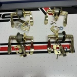 4 Sets Of Schlage F10 Acc 605 Lever Hall & Closet Passage Polished Brass No Lock. Fixed Price $36.00.