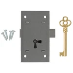Steel Flush Mount Cabinet Door Lock With Key - 3" High X 1 3/4" Wide Vintag.... Fixed Price $22.46.