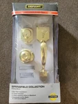 Defiant Springfield Single Cylinder Polished Brass Door Handleset Mushroom Knob. Fixed Price $30.00.