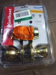 Kwikset Polished Brass Tylo Keyed Knobset And Deadbolt Combo Pack 96950-163. Fixed Price $14.99.