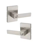 Kwikset 97402-911 Singapore Square Satin Nickel Keyed Entry Door Handle Microban. Fixed Price $23.98.