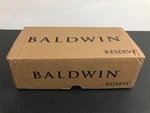 Baldwin PVROUTSR150 Round Privacy Door Knob With Square Rose - Satin Nickel. Fixed Price $67.99.