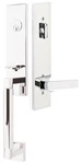 Emtek Hercules Smooth Tubular Keyed Entry Handle Set, Dumont Lever Lh, Nickel. Fixed Price $390.00.