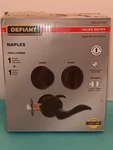 Defiant Naples Aged Bronze Entry Handle Single Cylinder Deadbolt Combo Pack. Fixed Price $28.17.