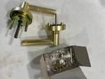 Miseno MLK3012SB Elkton Round Rod Privacy Door Lever Set - Satin Brass. Fixed Price $15.74.