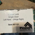 Pease Glendale Combo Alert-lock Left Hand Single Door Brass Finish. Fixed Price $160.00.