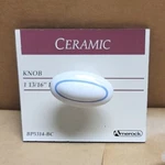 Amerock Ceramic 1-13/16" Oval Cabinet Pull Knob BP5314-BC W/blue Stripe. Fixed Price $6.99.