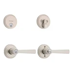 Kwikset Trafford Keyed Entry Handle Single Cylinder Deadbolt Combo Pack. Fixed Price $34.95.