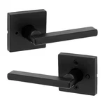 Kwikset Halifax Square Matte Black Privacy Bed/bath Door Handle With Lock. Fixed Price $22.00.