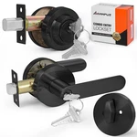 Keyed Alike Combo Set Entry Door Handle Lock With Same Keys & Single Cyli.... Fixed Price $45.67.