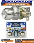 Constructor Passage Door Knob (no Key) Handle Lock Hallway / Closet Satin Nickel. Fixed Price $12.98.
