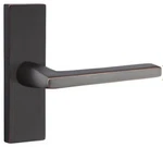 Emtek 8211-HLO-US19-RH Modern 7 In Sideplate Privacy Set Helios Lever Black. Fixed Price $179.99.