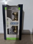 Schlage F10 V 605 Plymouth Hall/closet Round Doorknob In Bright Brass. Fixed Price $18.95.