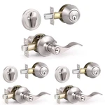 Knobonly 3 Sets Of Front Exterior Door With Single Cylinder Deadbolt.... Fixed Price $87.91.