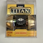 Kwikset 785 Titan Brass Door Lock Double Cylinder Keyed Deadbolt - New. Fixed Price $27.49.