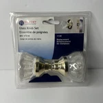 New Hickory Hardware 1140 Glass And Brass Door Knob Set. Fixed Price $16.99.