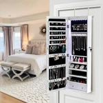 Lockable Door Wall Mounted Jewelry Cabinet Armoire Storage With Light Home. Fixed Price $78.99.
