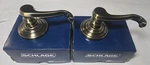 Schlage F170 Chp 609 - Lot Of 2 Dummy Accent Door Handles Antique Brass Nib. Fixed Price $14.99.