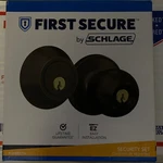 First Secure By Schlage Security Set Door Knob With Keys. Fixed Price $28.00.