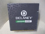 Delaney Passage Lever Handle Satin Nickel, Hall Closet Doors No Lock. Fixed Price $17.99.
