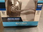 Schlage Bed & Bath Privacy Accent Lever Handle Lock F40 619 Satin Nickel. Fixed Price $21.53.