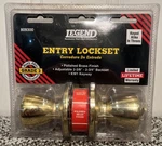 New Legend 809300 Polished Brass Finish Entry Lockset Door Knob 2 3/8 - 3/4. Fixed Price $14.36.