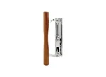 Chrome Diecast Sliding Handle Set With Wood Pull - Fits Acorn Doors (single. Fixed Price $41.83.