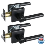 Hisafe Privacy Door Lever Lock - Bedroom/bathroom Keyless Handle, Matte Black. Fixed Price $81.07.