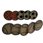 Set Of 10 Sports Door Cabinet Knob Pulls, Soccer, Basketball, Baseball. Fixed Price $29.99.