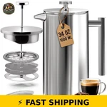 Utopia Kitchen 34 Oz Stainless Steel French Press Coffee Maker. Fixed Price $54.99.