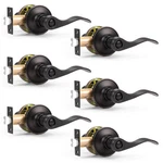 Probrico Wave Style Privacy Door Levers Keyless Handles For Bedroom Bathro.... Fixed Price $110.89.