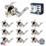 Loqron Wave Style Door Lever Passage Handle 10 Pack Wholesale Keyless. Fixed Price $127.98.