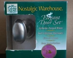 Dummy Set Satin Nickel Rose Oval Nostalgic Warehouse 703234 Clahom VN22 S6408. Fixed Price $74.99.