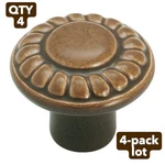 4-PACK Amerock BP1321-DG Distressed Brown 3/8" Cabinet Knob Washed Ceramics. Fixed Price $22.69.