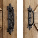Heavy Duty 9" Antique Barn Door Handle Set Of 2, Large Rustic Carved Pull,. Fixed Price $50.92.