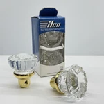 Ilco Glass Crystal Door Knobs Brass Base Replacement Set Of 4 Vintage Hardware. Fixed Price $49.99.