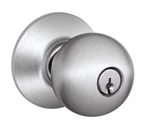 Schlage J54 Single Cylinder Keyed Entry Doorknob W/ Round Rose Series Nickel. Fixed Price $18.95.