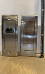Emtek 2115-138 Modern Rectangular Pocket Door Mortise Lock- Privacy Satin Nickel. Fixed Price $99.99.