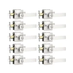 Gobekor 10 Pack Privacy Door Handles With Lock - Brushed Nickel Interior Keyl.... Fixed Price $112.01.