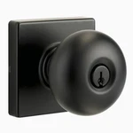 Brinks Keyed Entry Ball Door Knob Matte Black Lock Set. Fixed Price $29.00.