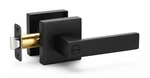 Black Door Lever With Lock For Bedroom Bathroom, Square Modern Design Privacy.... Fixed Price $29.11.