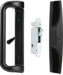 House Guard Black Patio Door Handle Set With Mortise Lock. Fixed Price $45.99.