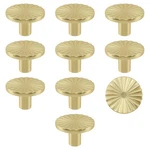 Semetall 10 Pack Cabinet Knobs, Brushed Gold Drawer Pulls For Kitchen & Bathr.... Fixed Price $26.37.