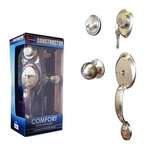 Constructor Comfort Entry Lock Set With Door Lever Handle- Satin Nickel. Fixed Price $42.22.